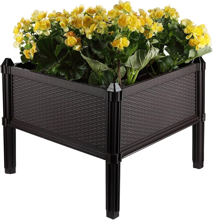 ComSaf Huerto Urbano Kit Planter Marrón Cuadrado, Caja de Cultivo ...