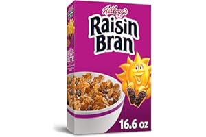Kellogg's Raisin Bran Breakfast Cereal, Family Breakfast, Fiber Cereal, Original, 16.6oz Box (1 Box)​