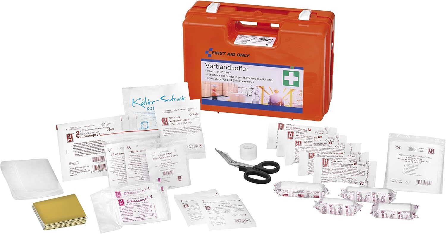 First Aid Only Dressing Case with Handle, Orange, P-10016, 2.13 kg, Gold,orange,silver - Image 3
