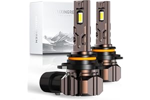 WAIXINGREN HB4 9006 Led Headlight Bulb, 26000LM Super Bright 6500K Cool White 9006 Headlight Bulb with Turbo Fan, IP68 Waterp