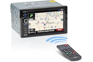 BOSS BV9386NV Double Din 6.2" Touchscreen DVD Player Receiver GPS Navigation, Bluetooth, Wireless Remote, Black