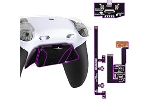 eXtremeRate RISE4 Plus MAX Back Paddles Kit with Clicky Trigger Stops & Rubberized Grip for PS5 Controller BDM-030 040 050, B