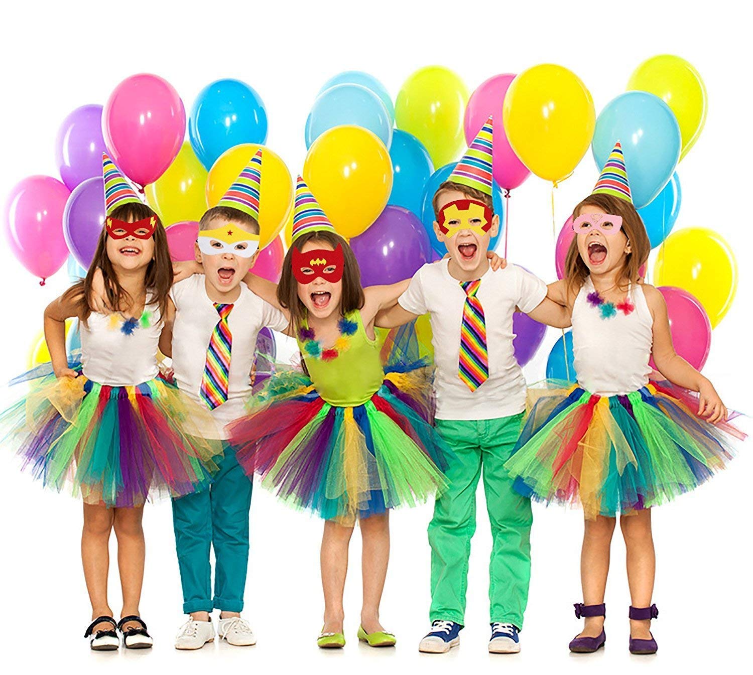 Morkia Masques de Super-Héros, 12pcs Masques pour Enfants Dress Up Masque de Super-héros Cosplay Pour Enfants Cadeaux D\'anniversaire et Fête d\'Anniversaire pour Filles, Garçons et enfants