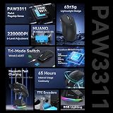 ATTACK SHARK X11 Gaming Mouse with Magnetic Dock PixArt 3311 22000 DPI view 3