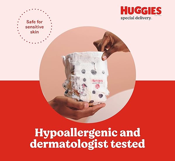 HUGGIES SPECIAL DELIVERY HYPOALLERGENIC BABY DIAPERS SIZE 1 (UP TO 14 LBS), 32 CT, FRAGRANCE FREE, SAFE FOR SENSITIVE SKIN