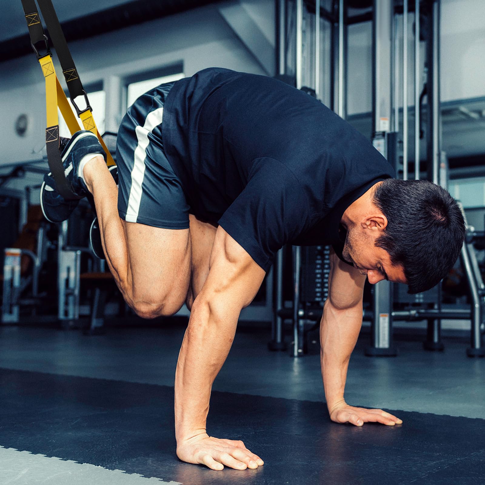 Home Resistance Training Kit, Extension Strap Door Anchors，Powerlifting Strength Workout Straps Full Body Complete Home Gym Body Core Exercise