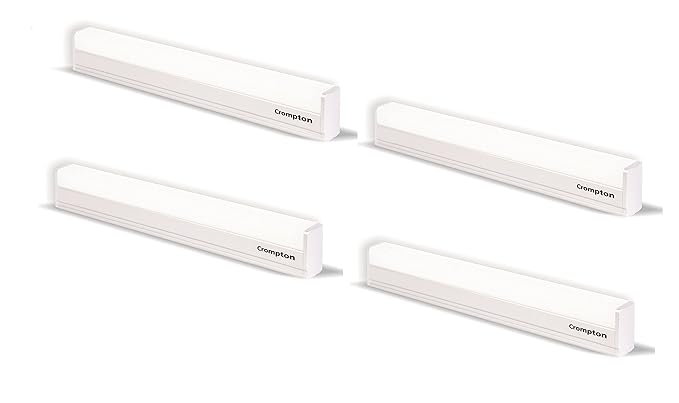 Crompton LDLSR05-CDL Laser Ray 5-Watt LED Batten Combo (Pack of 4, Cool Day Light)