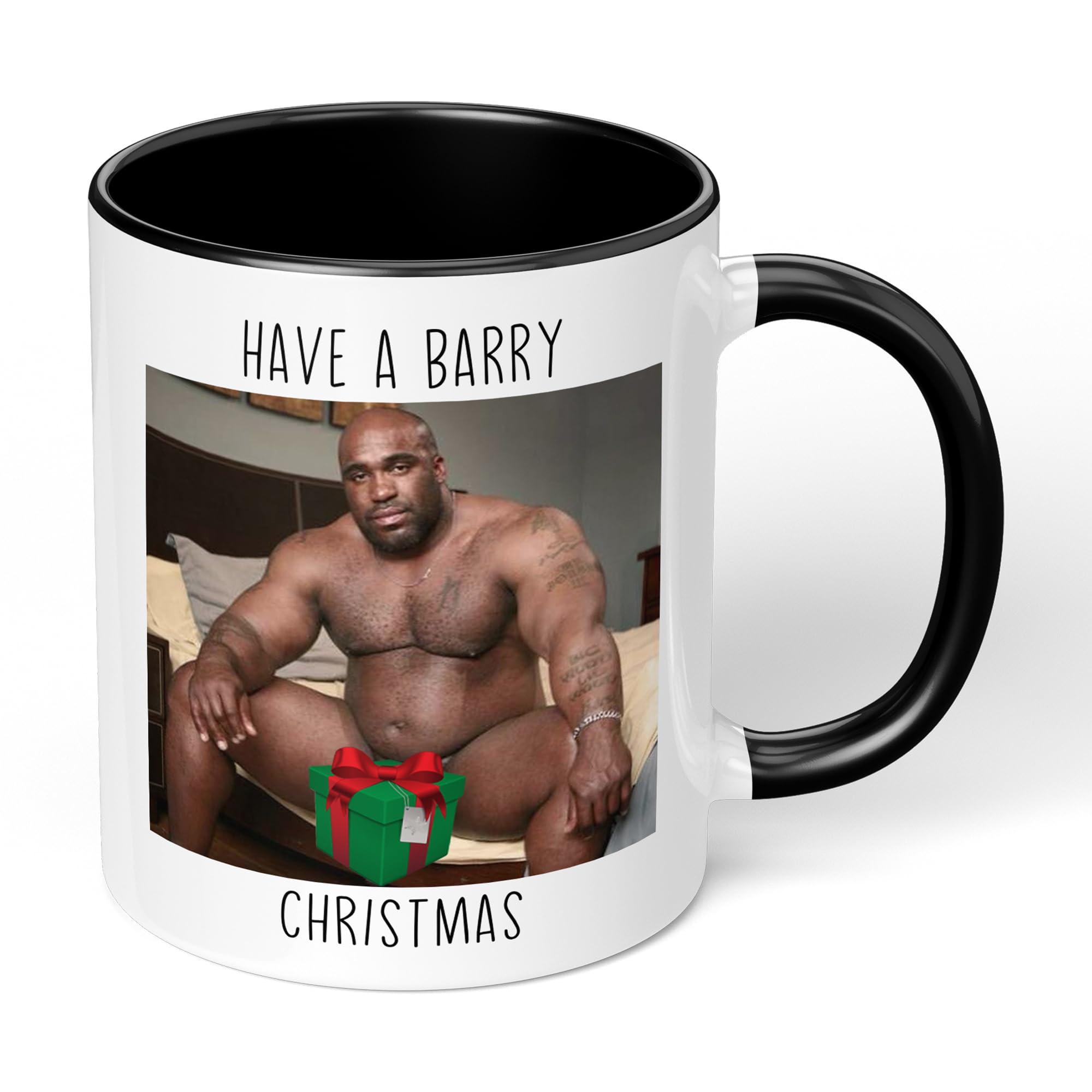 Print Maniacs Barry Wood Christmas 11oz Mug Gift Secret Santa Stocking Women Girls Her Hot Coffee Tea Xmas Present Adult Joke Funny Rude Naughty Present Mug (Black Fill)