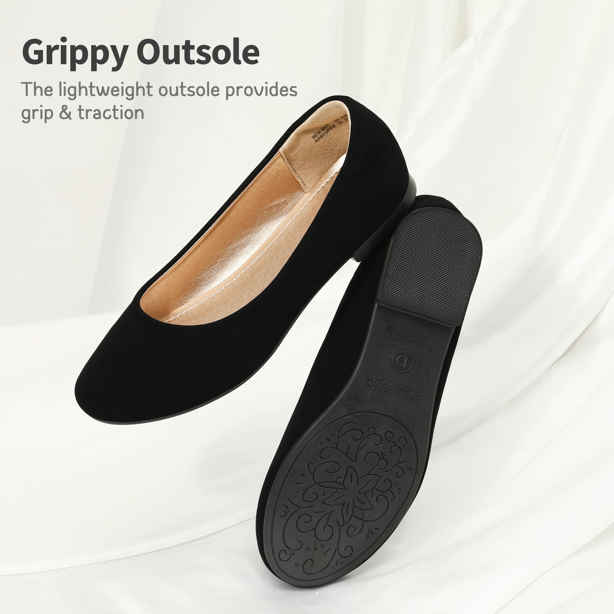 DREAM PAIRS Girls Dress Shoes Slip on Ballerina Flats for Wedding/Party