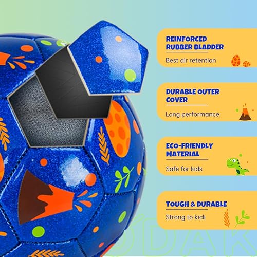 INPODAK Soccer Ball Size for Kids Soccer Ball Unicorn Cartoon