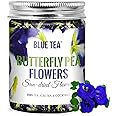 BLUE TEA - Butterfly Pea Flower Herbal Tea (1.76 Oz) | DETOX TEA | Iced Teas, Coolers, Cocktails | Caffeine Free - Gluten Free - Non-GMO | Pet Jar Pack