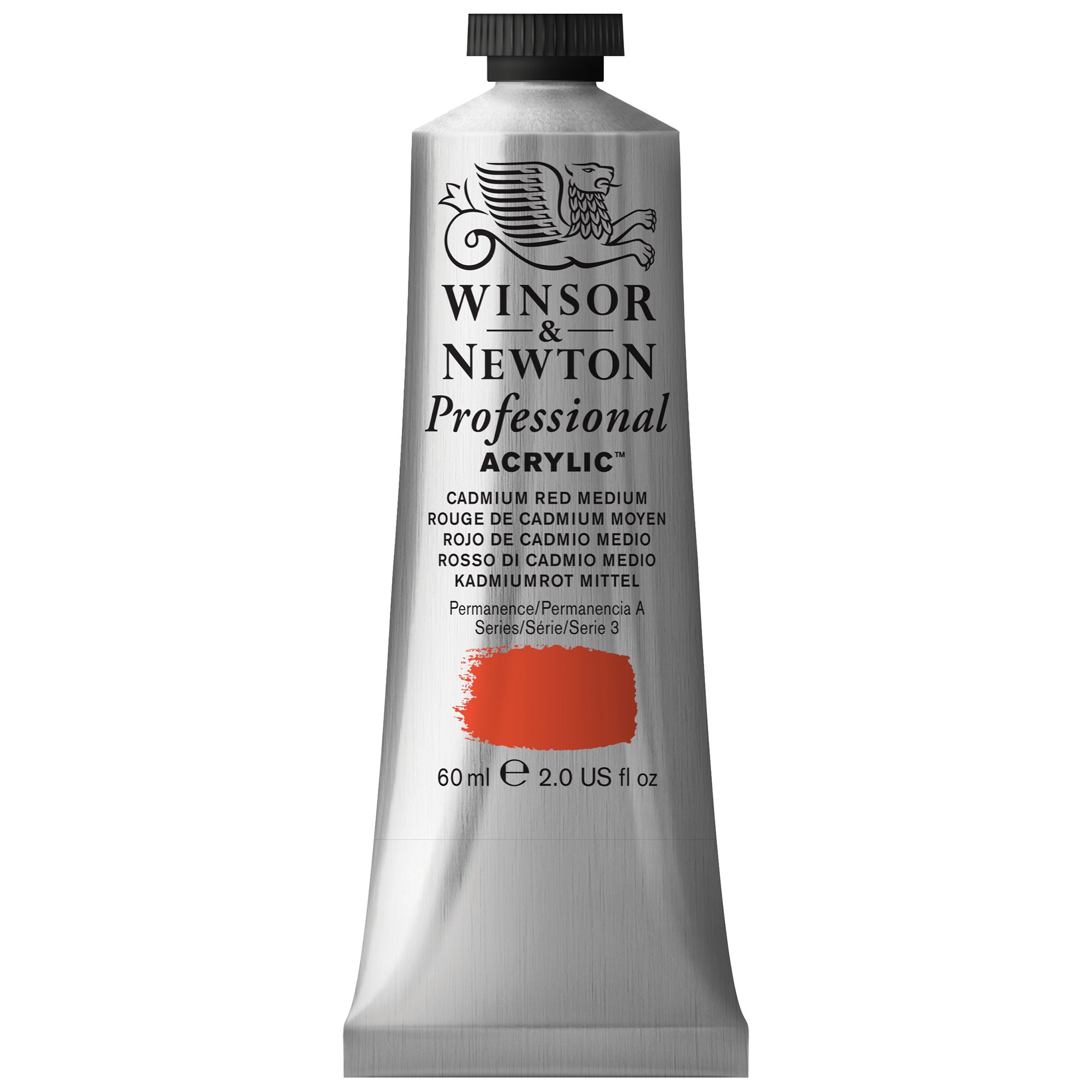 Winsor & Newton 2320099 Professional Acrylic Colour, 60 ml - Cad Red Med