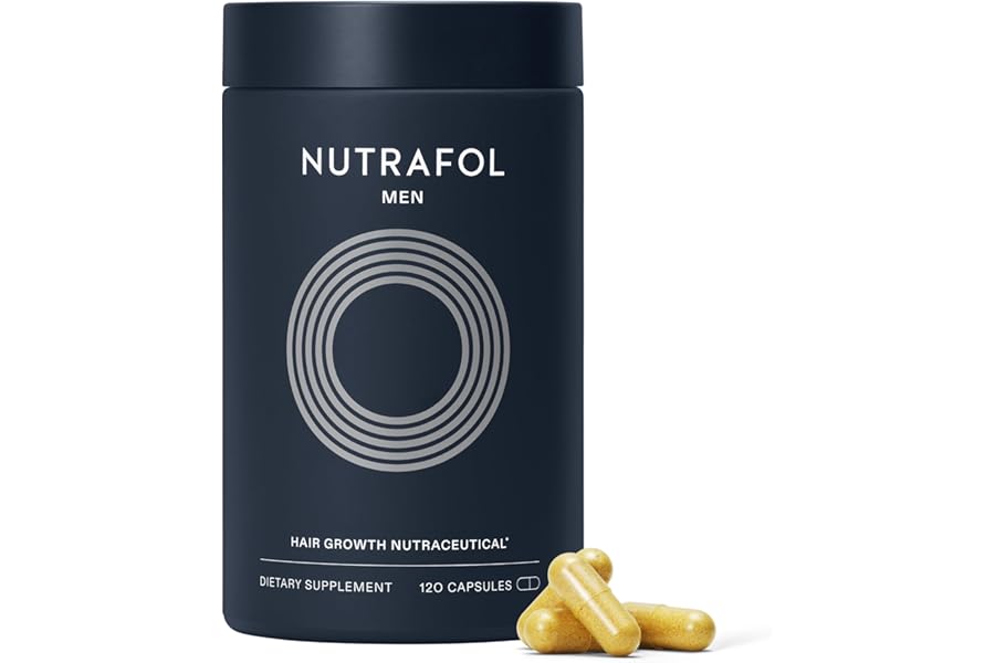 Nutrafol Men’s Hair Growth Supplements, Clinically Tested for Visibly Thicker Hair and Scalp Coverage, Dermatologist Recommended – 1 Month Supply