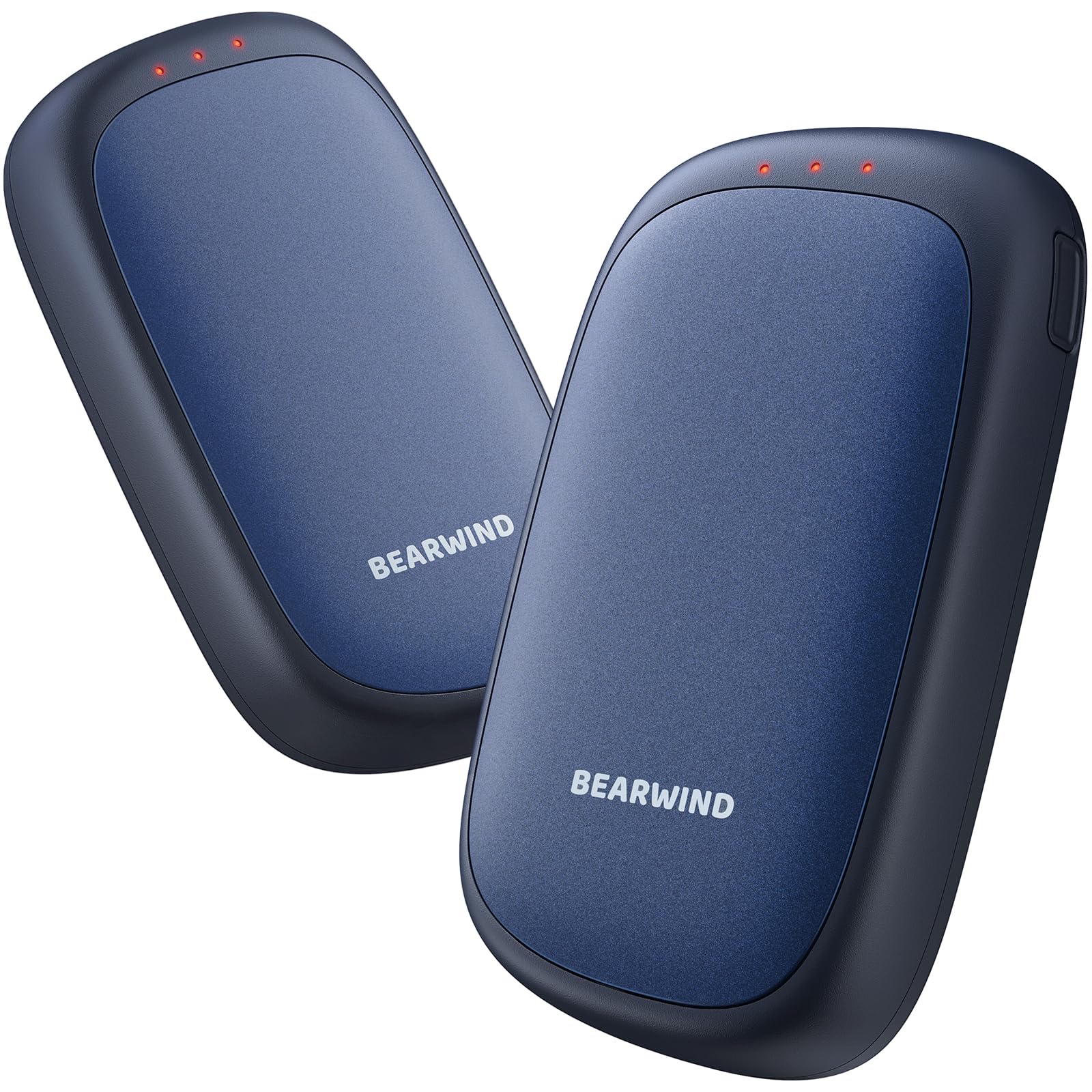 Bearwind Electric Hand Warmers Rechargeable - 2 Pack Magnetic Pocket Heater Handwarmers with AI Chips, Portable Hunting Gear, Reusable Winter Essentials, Gift Ideas for Men, Women, Outdoor (Blue)