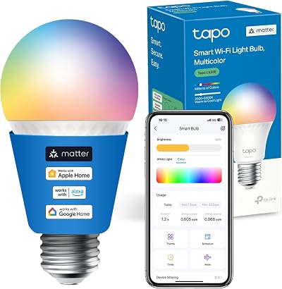 Tapo L535E E27 Smart Bulb Multicolor 1055 Lumens Matter Certified 8.6W