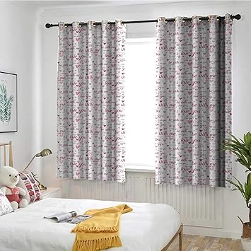 Amazon Com I Love You Thermal Insulated Blackout Curtains Hand