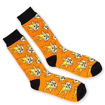 Rick And Morty Collectibles Squanchy The Cat Orange Crew Socks