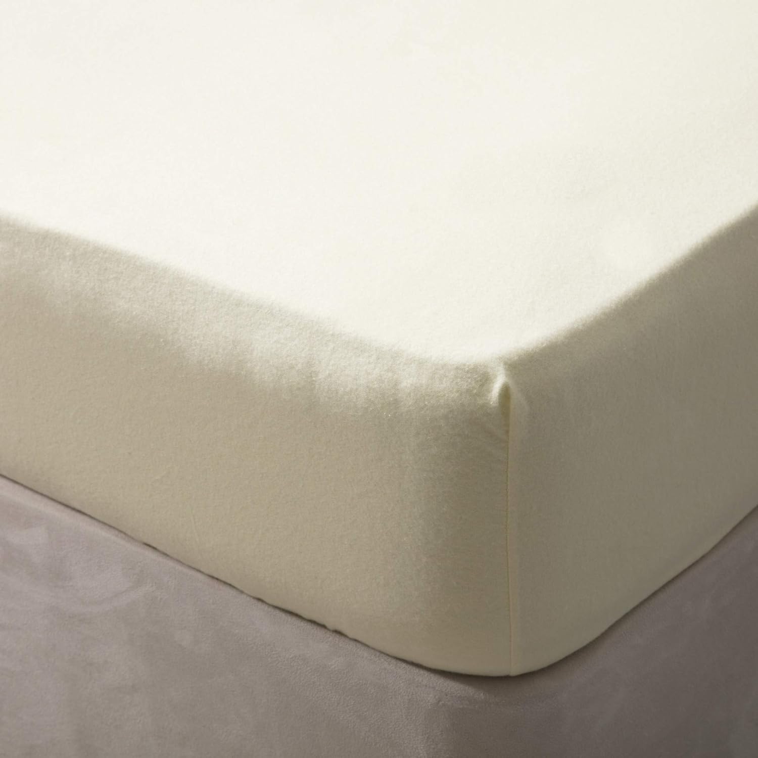 Belledorm Jersey Cotton Fitted Sheet (Long Single) (Ivory) Amazon.co