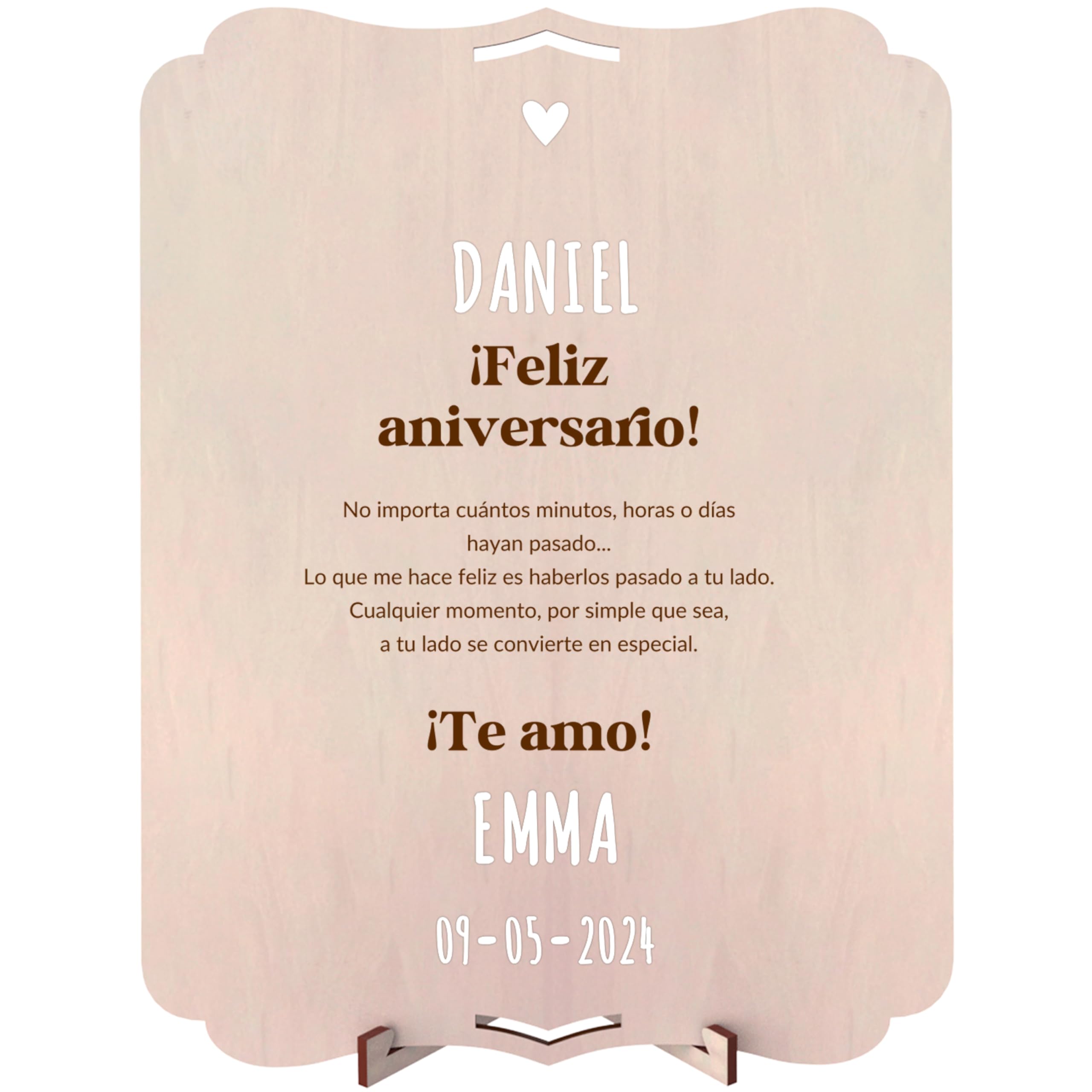 nagu® Gift Card for Anniversary Couple Gift Card 30 x 22 cm Personalised Cards and Gifts Anniversary Couple with Name. A Gift for Girlfriend or Couple Gift or Original Gift