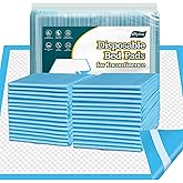 SOFYFINE 50 Count Bed Pads with Adhesive Strip 30"x36" Thicken Elderly Adults Incontinence Underpads Disposable, Heavy Duty Absorbent Chucks Waterproof, XL Extra Large Puppy Pee Training Pad