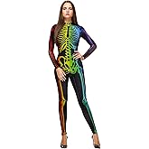 KatchOn Multicolor Skeleton Bodysuit - Women's Halloween Costume