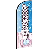 Laundromat Feather Flag for Business Advertising 6 FT Swooper Flag for Storefronts Retailers Shops Food Trucks Events and Fairs (Flagpole Not Included)