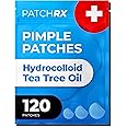 PatchRx Pimple Patches for Face (120 Patches), Hydrocolloid Pimple Patches - Pimple Patch Zit Patch and Pimple Stickers - Hyd