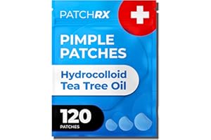 PatchRx Pimple Patches for Face (120 Patches), Hydrocolloid Pimple Patches - Pimple Patch Zit Patch and Pimple Stickers - Hyd