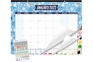 bloom daily planners 2025 Desk Calendar - 21" x 16" Large Monthly Organizer Pad with Stickers (January 2025 - December 2025) Desktop Blotter - Holiday Icons