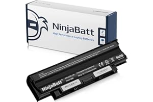 NinjaBatt Battery for Dell J1KND N7110 N5010 N4110 N7010 3750 N5110 N4050 9T48V M5030 N5030 3550 N5050 N5040 3520 17R 1540 4T7JN P20G N4010 3420 M5040 15R - High Performance [6 Cells/4400mAh]