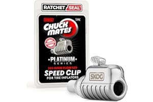 SKÖG Chuck Mates Platinum (1 Pack) Quick-Connect with Patented RatchetSeal Technology for Tire Inflators Open-Type