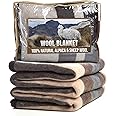 Natural Alpaca & Sheep Wool Blanket – Twin Size – Heavyweight Warmth, Thick, Breathable, Natural Texture & Scent, 63 x 84 Inches, 4.2 lbs – Made in Peru