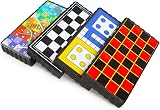 abeec 4 Mini Magnetic Travel Board Games Chess Snakes Ladders Ludo Draughts view 3