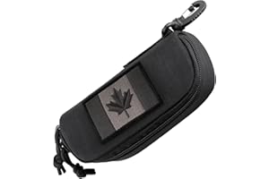 WYNEX Tactical Molle Glasses Pouch, Tactical Eyeglasses Hard Case Shockproof Sunglasses Carrying Case with Clip