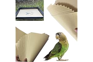 CLYAIRMAO Gravel Paper for Bird Cage,Birdcage Liner Papers Cuttable Gravel Liner Sea Sand Paper Pet Animal Cages Cushion Great for Hard-Billed Birds Parrot | Clean Safe & Aids in Digestion (20 PCS - 17" x 11")
