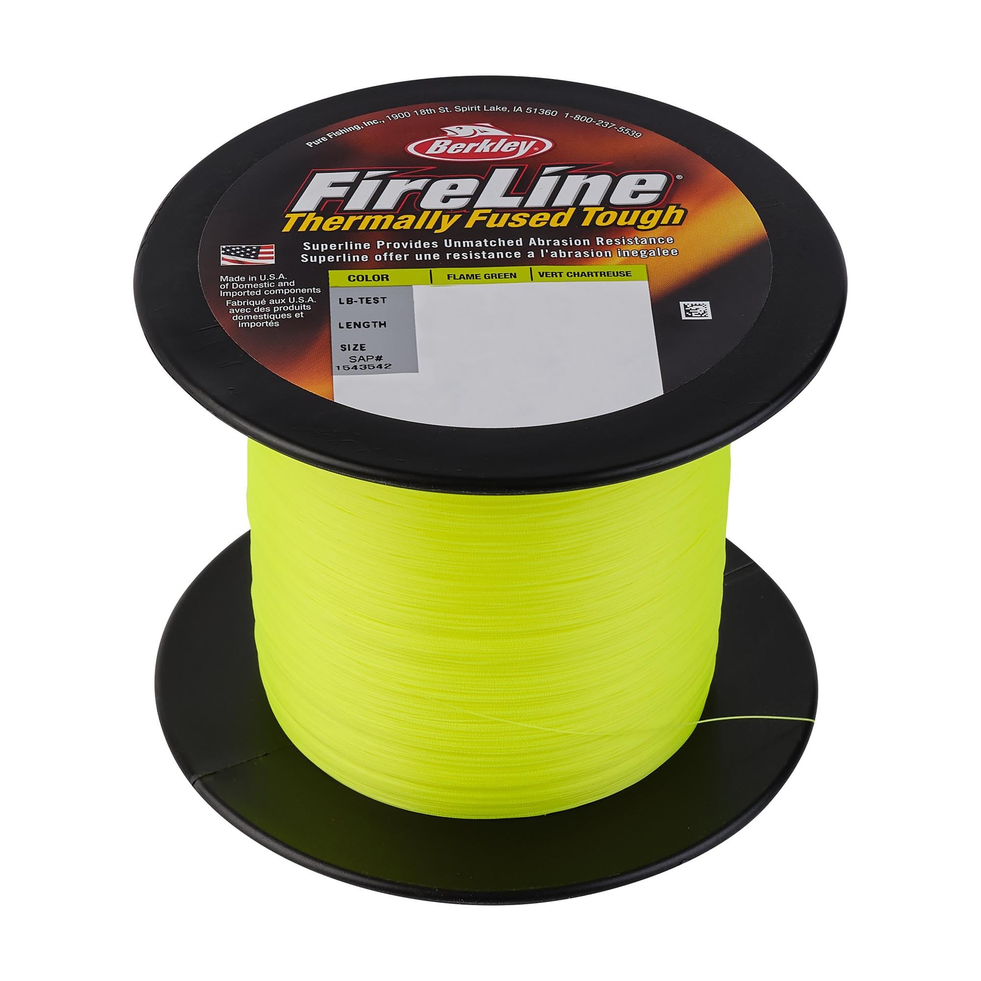Berkley FireLine® Superline, Flame Green, 10lb | 4.5kg, 1500yd | 1371m Fishing Line, Suitable for Freshwater Environments Image Berkley FireLine® Superline, Flame Green, 10lb | 4.5kg, 1500yd | 1371m Fishing Line, Suitable for Freshwater Environments Image