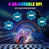 VersionTECH Gaming Mouse 3600 DPI 7-Color RGB 6 Programmable Buttons view 3