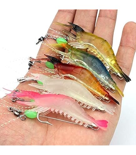 Lot De 3 Leurres Souples Imitation Crevettes - 6 Cm / 3 G - Couleur Rouge - Pour Pêche En Mer Ou Eau Douce