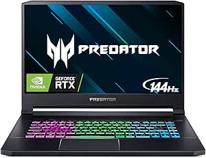 Acer Predator Triton 500 Thin &amp; Light Gaming Laptop, Intel Core i7-8750H, GeForce RTX 2060 with 6GB, 15.6" Full HD 144Hz 3ms IPS Display, 16GB DDR4, 512GB PCIe NVMe SSD, RGB Keyboard, PT515-51-71VV