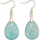 Boho Multiple Style Natural Stone Earrings for Women Unique Healing Gemstone Energy Hypoallergenic Lightweight Dangle Drop Earrings Multiple Styles Earrings Jewelry for Birthday Party Gift