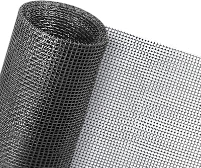 Flintronic Fly Screens for Windows 120x250cm Fiberglass Insect Mesh Black