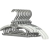 Komost Baby Kids Clothes Hangers, 10 Pack Toddler Infant Nursery Childrens Hanger for Closet, Plastic Adjustable Stackable Hangers for Baby Clothes