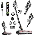 Cordless Vacuum Cleaner, 45Kpa 50 Mins Runtime Self-Standing Stick Vacuum Cleaners for Home, Powerful Suction, Lightweight, LED Touch Screen 8 in 1 Vacuum for Pet Hair, Carpet, Hardwood Floor, Black