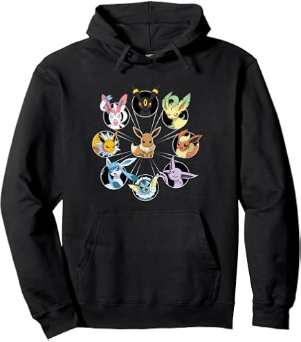 Amazon.com: Pokemon Eevee Pullover Hoodie : Clothing, Shoes & Jewelry