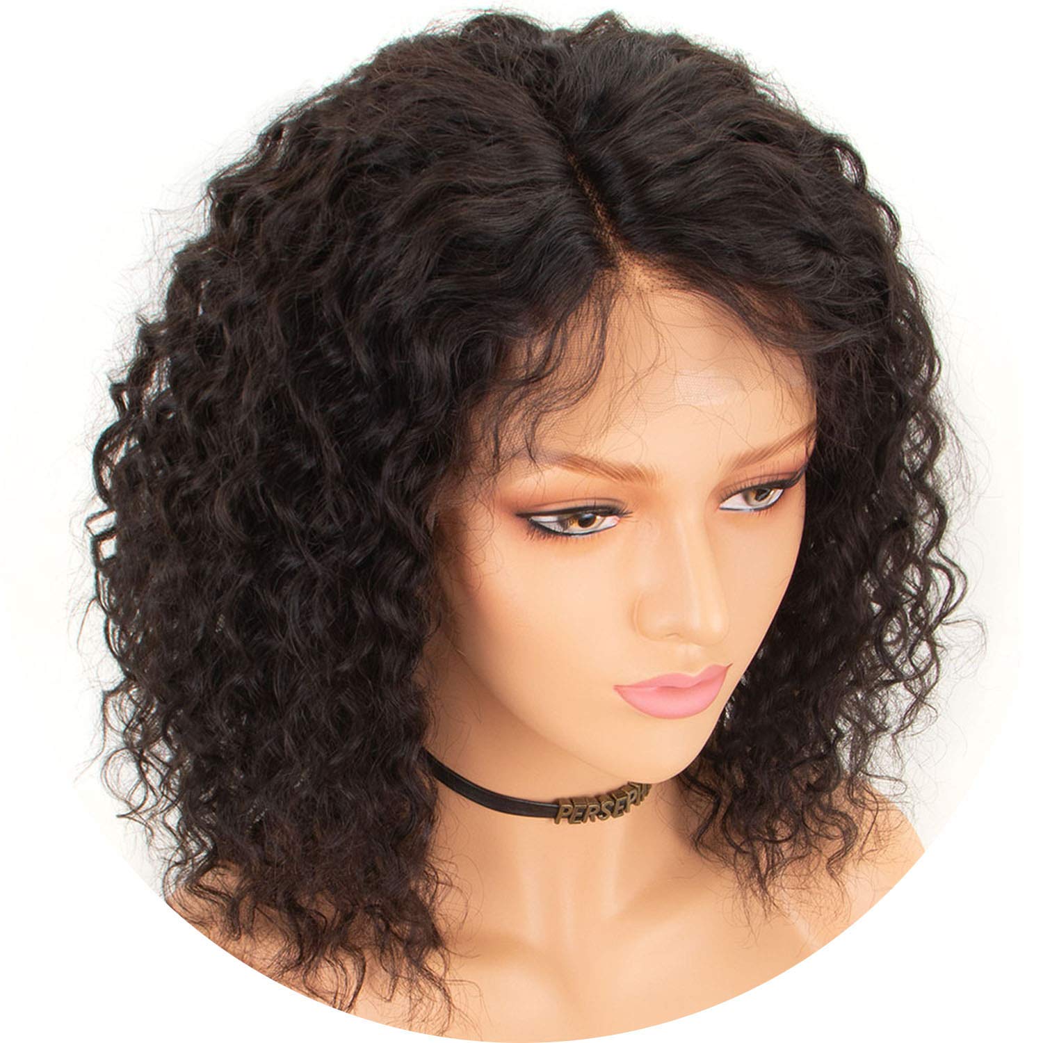Amazon Com 100 Human Hair Curly 360 Lace Frontal Wigs For Black