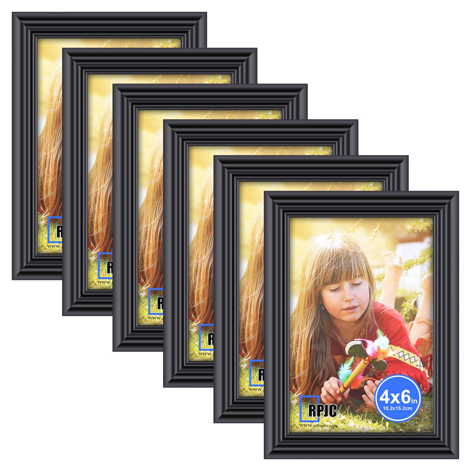 RPJC 4x6 inch Picture Frames Made of Solid Wood for