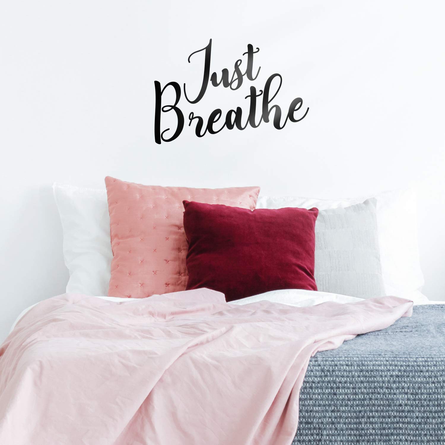 Vinyl Wall Art Decal Just Breathe 15" x 22" Trendy