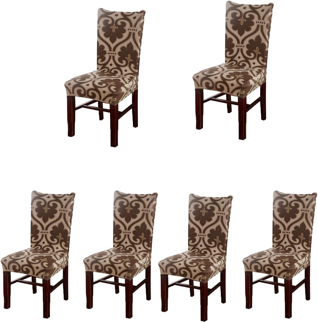 Best beige chair covers for dining room with arms