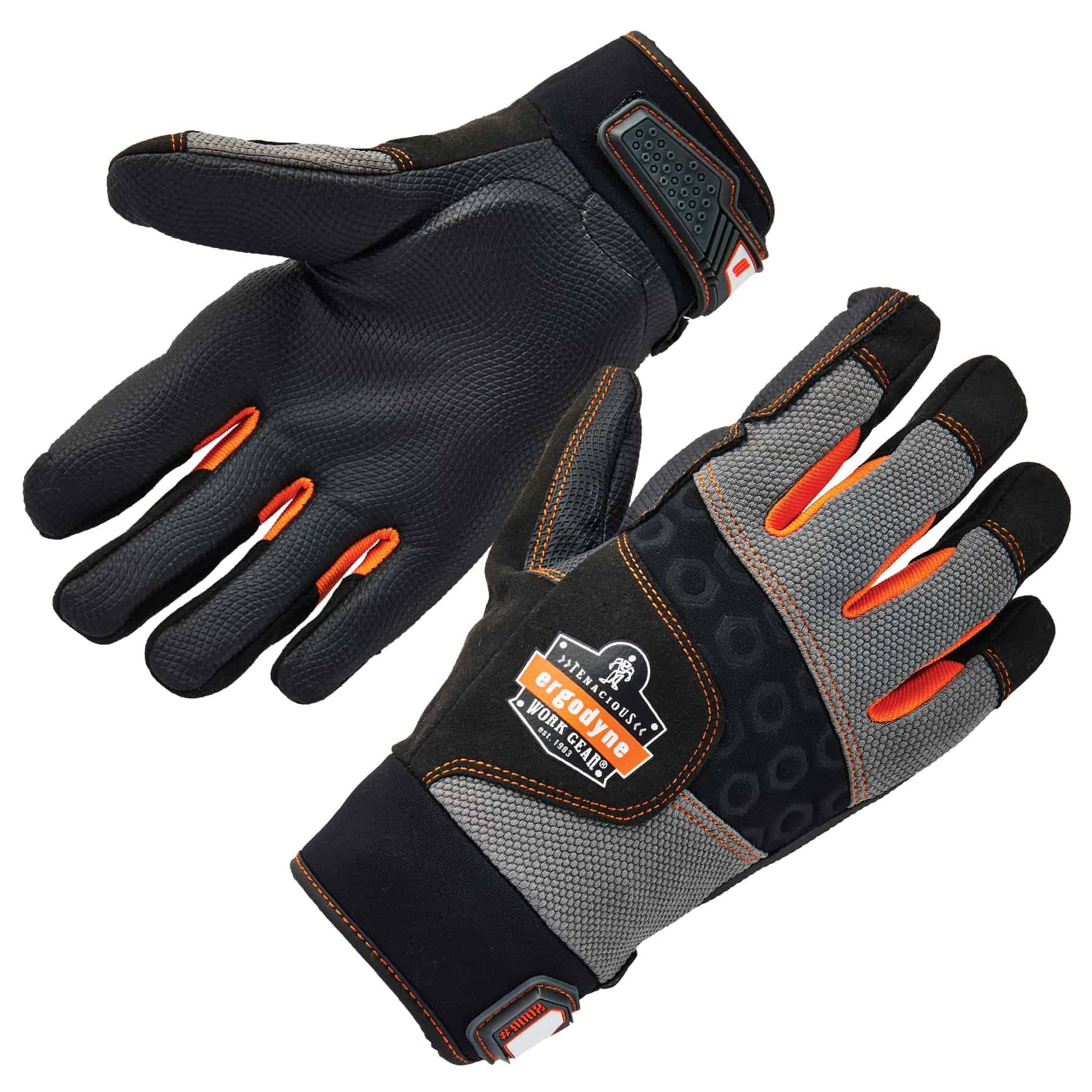 Ergodyne ProFlex 9002 Anti-Vibration Work Gloves, ANSI/ISO Certified, Full Fingered, 2XL