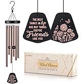 Leebbsin Gifts for Best Friend, Friendship Wind Chimes, for Women Men, Soul Sister, Bestie, Friendship Gifts Ideas for Birthday, Christmas, Thanksgiving, Graduation